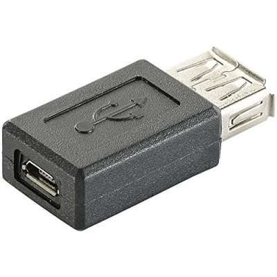 Abbildung von auvisio USB MicroUSB Adapter: 2.0 Adapter von A Buchse zu Micro B (Handy Konverter Adapter, auf Stecker, Verbinder)