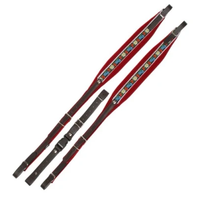 Abbildung von Alpenklang Harmonikariemen Edelweiß/Rot für 4 reihige Harmonikas