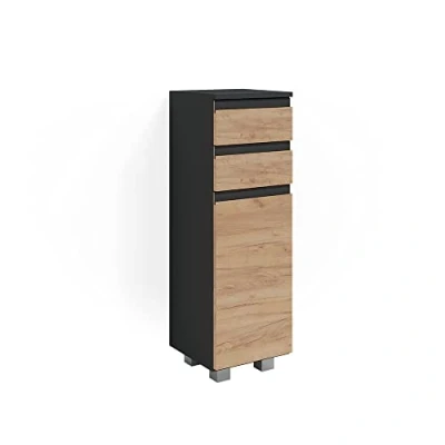 Abbildung von Vicco Midischrank J Shape, Anthrazit/Eiche, 30 x 95 cm