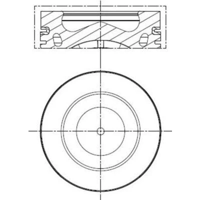 Abbildung von MAHLE ORIGINAL 028 PI 00121 000 Kolben 79,51 mit Kolbenringträger, Kühlkanal VOLKSWAGEN: GOLF 6, Passat B6 Variant, Polo V Schrägheck