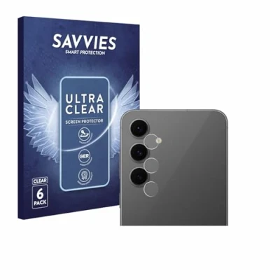 Abbildung von Savvies 6 Stück Schutzfolie für Samsung Galaxy S24 FE (NUR Kameraschutz) Displayschutz Folie Ultra Transparent