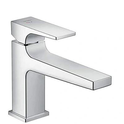 Abbildung von hansgrohe Waschtischarmatur &quot;Metropol&quot;, 10cm, CoolStart mit Hebelgriff und Push Open Ablaufgarnitur, chrom