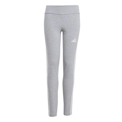 Abbildung von adidas Mädchen ESSENTIALS 3 STRIPES LEGGINGS, medium grey heather/white, 7 8 Years