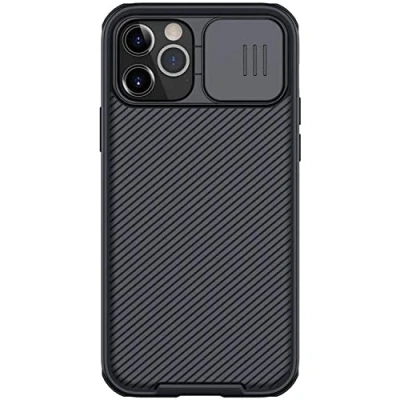 Abbildung von Nillkin iPhone 12/12 Pro Hülle CamShield Case Rückseite Schwarz