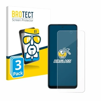 Abbildung von BROTECT Schutzglas für Xiaomi Redmi Note 12 4G (3 Stück) Schutzfolie Panzer Folie Glas [Extrem Kratzfest 9H, Anti Fingerprint, Ultra Transparent]