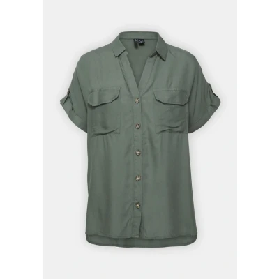 Abbildung von Vero Moda Vmbumpy Hemdbluse, Damen, Größe: Small, Laurel wreath