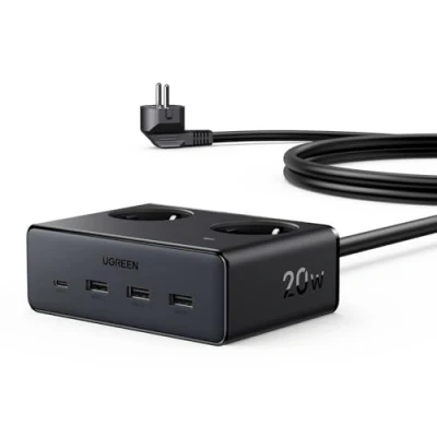 Abbildung von UGREEN 6 in 1 Mehrfachsteckdose mit USB, Steckdosenleiste Überspannungsschutz, 3680W Max Mehrfachstecker 1.5m Verlängerungskabel, kompatible iPhone 14/15/16 Pro,iPad Pro/Mini