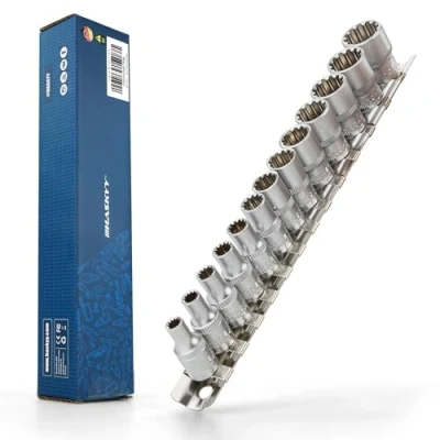 Abbildung von HASKYY Steckschlüssel Multiprofil Satz 13 tlg 4 14 mm 5/32&quot; 1/2&quot; zoll