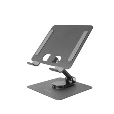 Abbildung von Mars Gaming MA RST, 2in1 Tablet und Convertible Stand bis zu 13&quot;, 360 Drehbar + 180 Höhen Winkelverstellbar, Leichter Stahl Faltbarer Ständer, Anti Rutsch, Schwarz