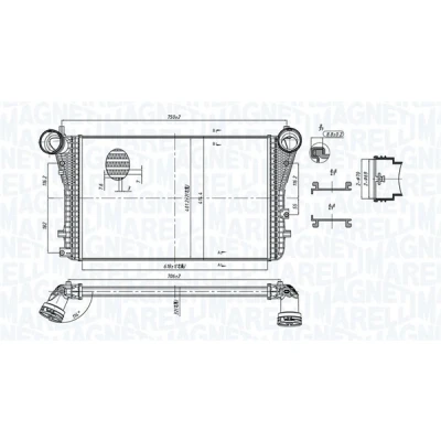 Abbildung von MAGNETI MARELLI 351319204040 Ladeluftkühler VOLKSWAGEN: Tiguan I, Passat B6 Variant, CC