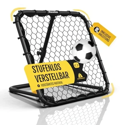 Abbildung von Racetex Rebounder für Fußball Kinder [STUFENLOS VERSTELLBAR] und Jugendliche Prellwand Fussball EIN besseres abwechslungsreiches Training
