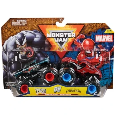 Abbildung von Monster Jam 1:64 Marvel Monstertrucks 2er Pack Spider Man vs. Venom