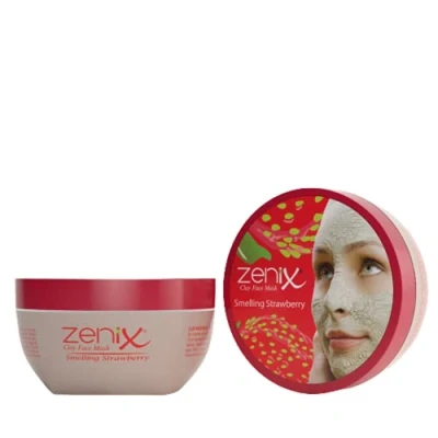Abbildung von Zenix Men Face Mask Clay Erdbeere 350gr Gesicht Maske mit Tonerde Gesichtskur Gesichtspflege für Männer &amp; Frauen gegen Pickel, Mitesser und Unreinheiten Schlamm Gesichtsmaske