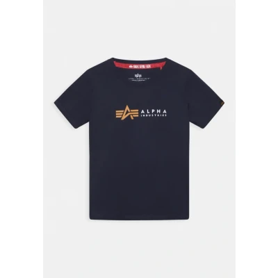 Abbildung von Alpha Industries Label KIDS Teens Unisex Tshirt print für Kinder, Größe: 164, Blue