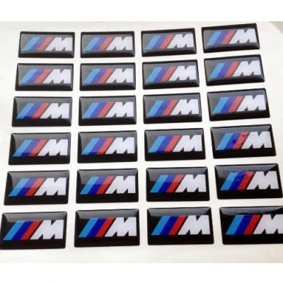 Abbildung von 4 Stück BMW M Tech Power Aufkleber Sticker Logo Emblem 1er 3er 5er M3 M5 M6