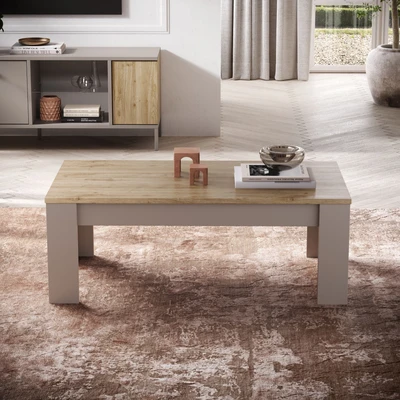 Abbildung von INOSIGN Couchtisch &quot;Gent 122 x 65 cm, Sofatisch, Wohnzimmertisch, Kaffeetisch&quot;, moderner rechteckiger Couchtisch, zweifarbig