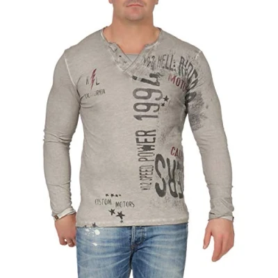 Abbildung von KEY LARGO Herren Speed Button T Shirt, Silver (1107), XL