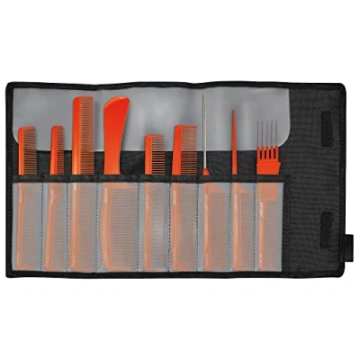 Abbildung von JAGUAR Kammset A LINE ORANGE 9 teilig antistatisch mit Aufbewahrungs Etui