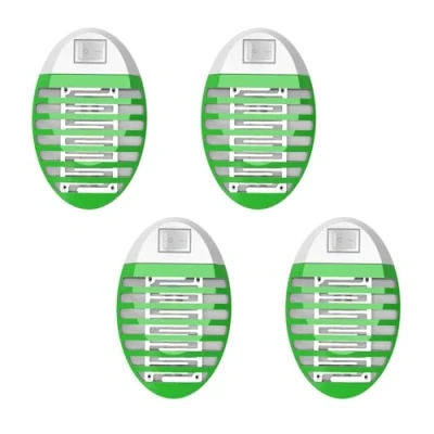 Abbildung von Mückenlampe, Insektenvernichter Elektrisch, Steckdosen mit UV Licht, mückenfalle, für Fliegen, Mücken, Motten, Küche, Schlafzimmer, Indoor (4 Pack)