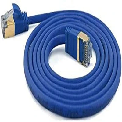 Abbildung von wantecWire Extra dünnes Patchkabel CAT.7 Kabel, CAT.6 Stecker SSTP geschirmt, Länge 0.5 m, blau