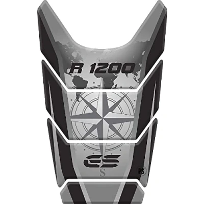 Abbildung von Paraserbatoio.it Tankpad aus Kunstharz, 3D Effekt, für Motorrad, kompatibel mit BMW R1200 GS 2008 2012, R 1200 (schwarz)