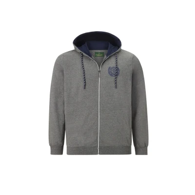 Abbildung von Charles Colby DUKE Finnegan Sweatjacke, Herren, Größe: 5XL, Grau melange