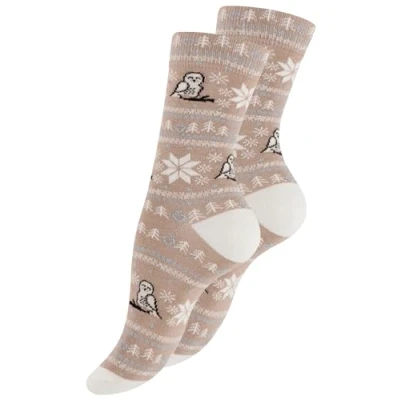 Abbildung von Vincent Creation FUN Socken, Größe: 37 41, Eulebeige