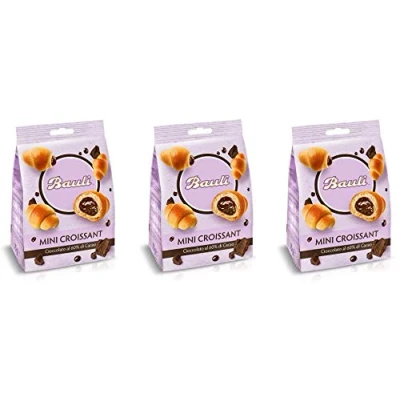 Abbildung von 12x Bauli Mini Croissant con crema al cioccolato mit Schokoladencreme 75g Italienischer Snack Knabberartikel