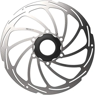 Abbildung von BBB Cycling Unisex Adult CenterStop BBS 121 Fahrrad Center Lock Rotor Edelstahl Bremsscheibe mit Verschleißanzeige für Road Mountain E Bikes MTB 203mm, Silber