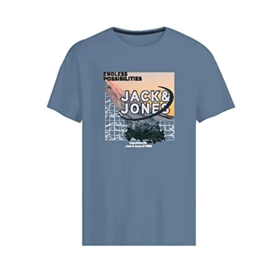 Abbildung von JACK &amp; JONES Men&#039;s JCOBOOSTER Tee SS Crew Neck MAR 23 T Shirt, Mountain Spring, L