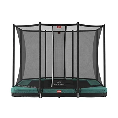 Abbildung von Trampolin + Sicherheitsnetz BERG Favorit InGround Rechteck 280x190 Grün