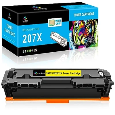 Abbildung von LeciRoba 207X für HP W2210X W2211X W2212X W2213X W2210A W2211A W2212A W2213A 207A Toner Color Laserjet Pro MFP M283fdw M283fdn M282nw M255dw M255nw Drucker (Mit Chip,1 Gelb)