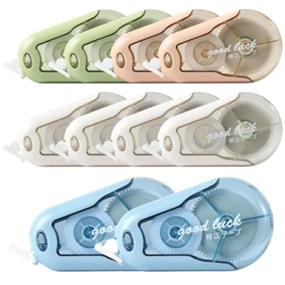 Abbildung von Blendura Korrekturroller 10 Stück, 20m x 5mm Korrekturmaus mit Schutzkappe Korrekturbänder, Maus für Schüler Büro Kinder Zuhause Correction Tape