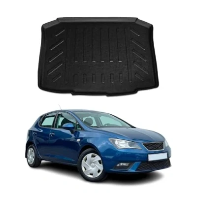 Abbildung von OMAC Kofferraumwanne Laderaumwanne kompatibel mit Seat Ibiza 2009 2017 5tür Gummi TPE Schwarz
