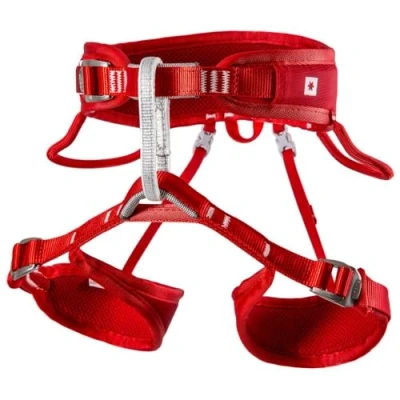 Abbildung von Ocun Twist Kid Rot Komfortabler verstellbarer Kinder 3 Schnallen Klettergurt, Größe XS Farbe Red