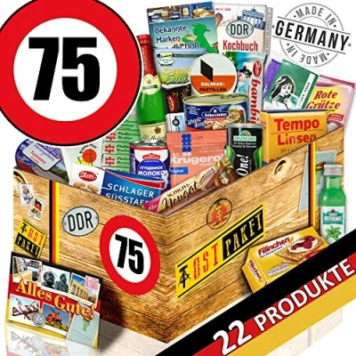 Abbildung von Ossi Paket/Geburtstag 75 / Geschenkkorb Opa/Spezial Geschenk Box
