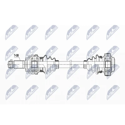 Abbildung von NTY NPW BM 073 Antriebswelle Vorderachse links, rechts Schaltgetriebe BMW: X1