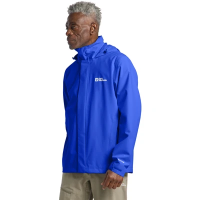 Abbildung von Jack Wolfskin Trailtime Regenjacke / wasserabweisende Jacke, Herren, Größe: Large, Vibrant blue