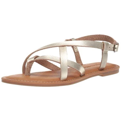 Abbildung von Amazon Essentials Damen Freizeitsandale mit Riemchen, Gold, 43 EU
