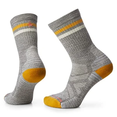 Abbildung von Smartwool Women&#039;s Hike Light Cushion Tube Stripe Crew Socks, Taupe/Natural Marl, L