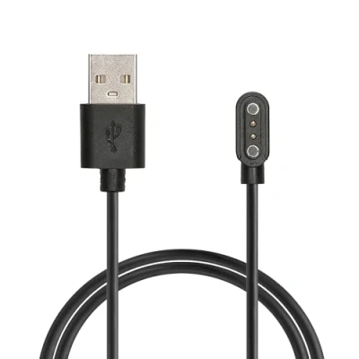 Abbildung von kwmobile USB Kabel Charger kompatibel mit CMF Watch Pro 2 / 1 Ladekabel Smart Ersatzkabel Fitnesstracker Aufladekabel in Schwarz