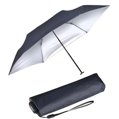 Abbildung von Knirps Taschenschirm US.050 Ultra Light Slim Manual mit UV und Hitzeschutz Silver Heatshield navy