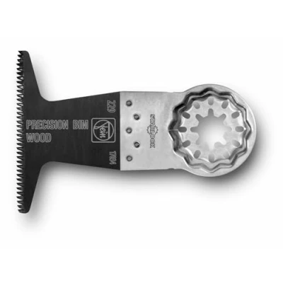 Abbildung von FEIN E Cut Precision BIM Sägeblatt, Ve. 1 St., Breite 50 mm, Länge Aufnahme Starlock, Bi Metall mit doppelreihige Japan Verzahnung für alle Holzwerkstoffe, Gipskarton und weiche Kunststoffe