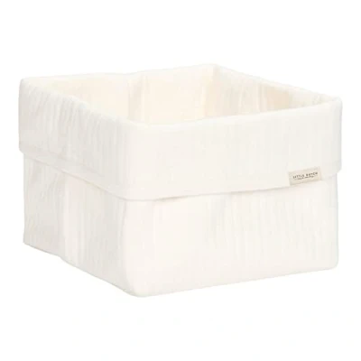 Abbildung von Little Dutch TE30492003 Wickeltischkörbchen klein Pure soft weiß (15x15x15 cm)