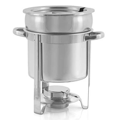 Abbildung von Mahlzeit Speisenwärmer Edelstahl Chafing Dish, 7 Liter, rund
