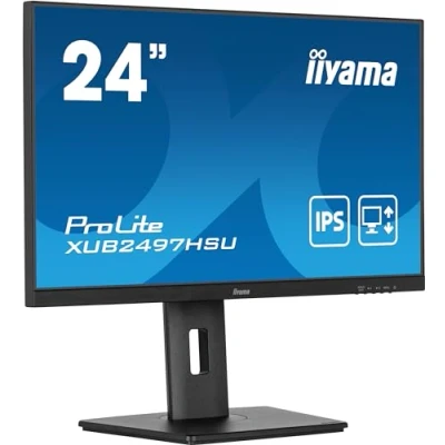 Abbildung von iiyama Prolite XUB2497HSU B1 60,5cm 23,8&quot; IPS LED Monitor Full HD 100Hz HDMI DP USB2.0 Slim Line Höhenverstellung Pivot AdaptiveSync schwarz