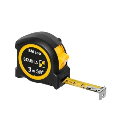 Abbildung von STABILA Taschenbandmaß BM 100, 3 m (10&#039;), cm/inch Skala