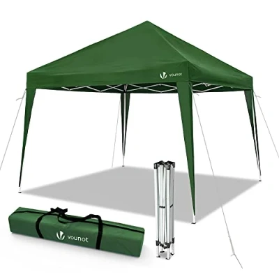 Abbildung von VOUNOT Pavillon Faltbar 3x3m, mit 4 Sandsäcke, Pop Up Faltpavillon, UV Schutz 50+, Grün