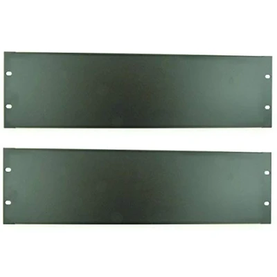 Abbildung von 2 x 3 HE Adam Hall U Rackblende 483 mm 19&quot; Stahl Schwarz Frontplatte Rackpanel Blindplatte Blindabdeckplatte Blindabdeckung (2 Rackblende)