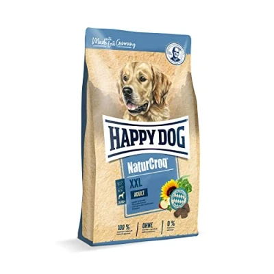Abbildung von Happy Dog 60524 NaturCroq XXL Trockenfutter mit Kräutern und großen Kroketten Mix für größere Hunde 15 kg Inhalt